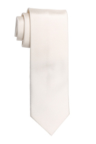 Кремовый галстук с микроузором (11504/6)