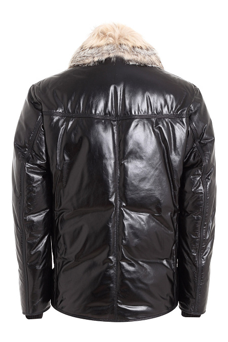 Куртка кожаная для мужчин бренда Meucci (Италия), арт. 7686 - фото. Цвет: Черный. Купить в интернет-магазине https://shop.meucci.ru
