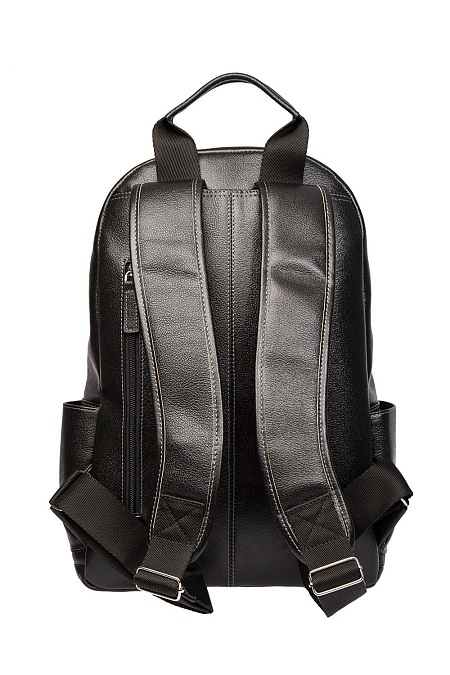 Кожаный рюкзак черный  для мужчин бренда Meucci (Италия), арт. О-78151 BLACK - фото. Цвет: Черный. Купить в интернет-магазине https://shop.meucci.ru
