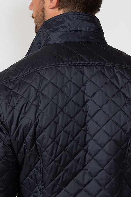 Утепленная стеганая куртка для мужчин бренда Meucci (Италия), арт. 1873 - фото. Цвет: Темно-синий. Купить в интернет-магазине https://shop.meucci.ru
