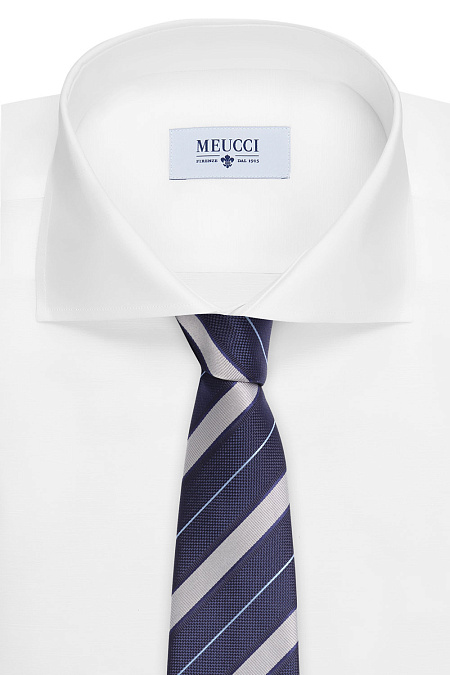 Галстук для мужчин бренда Meucci (Италия), арт. 8126/6 - фото. Цвет: Темно-синий, серый. Купить в интернет-магазине https://shop.meucci.ru
