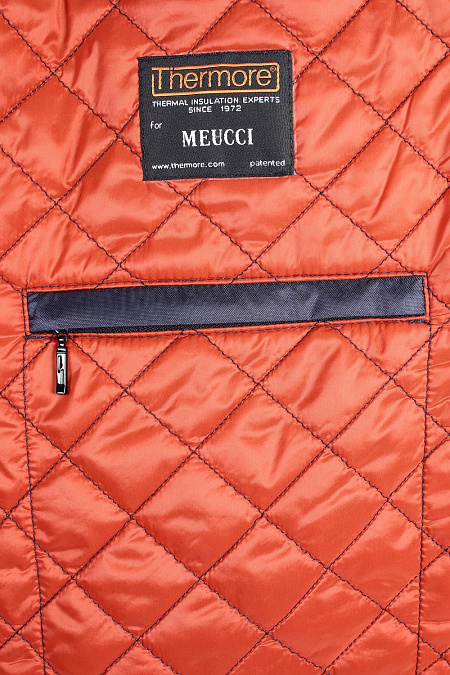 Удлинённый пуховик с капюшоном для мужчин бренда Meucci (Италия), арт. 4685 - фото. Цвет: Темно-синий. Купить в интернет-магазине https://shop.meucci.ru
