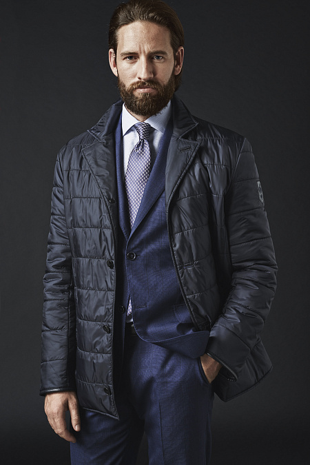 Куртка для мужчин бренда Meucci (Италия), арт. 1621 - фото. Цвет: Темно-синий. Купить в интернет-магазине https://shop.meucci.ru

