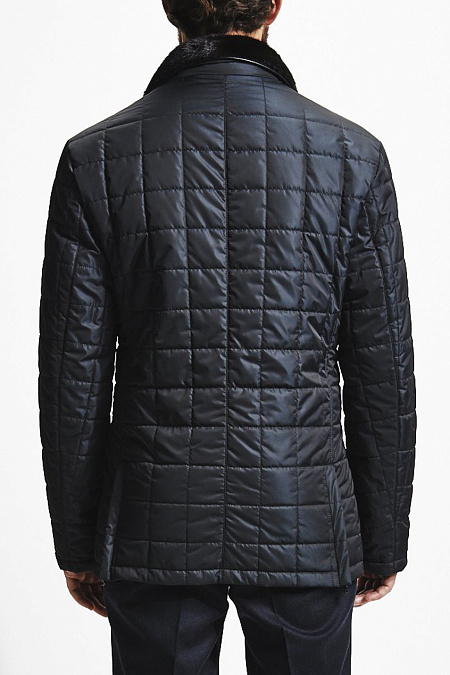 Утепленная стеганая куртка черно-синего цвета для мужчин бренда Meucci (Италия), арт. 1304/4 - фото. Цвет: Черно-синий. Купить в интернет-магазине https://shop.meucci.ru
