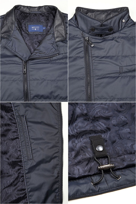 Куртка для мужчин бренда Meucci (Италия), арт. 2002 - фото. Цвет: Тёмно-синий. Купить в интернет-магазине https://shop.meucci.ru
