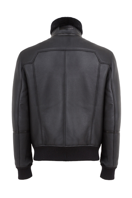 Куртка кожаная для мужчин бренда Meucci (Италия), арт. 7211 - фото. Цвет: Черный. Купить в интернет-магазине https://shop.meucci.ru
