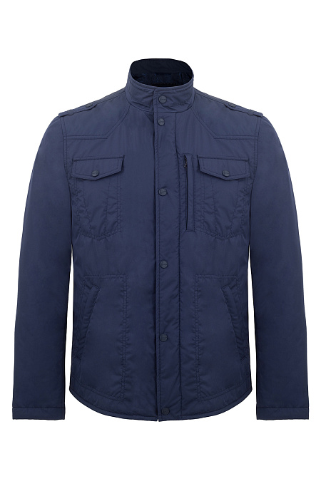 Утепленная куртка синего цвета с удлиненной спинкой для мужчин бренда Meucci (Италия), арт. 3221 - фото. Цвет: Тёмно-синий. Купить в интернет-магазине https://shop.meucci.ru
