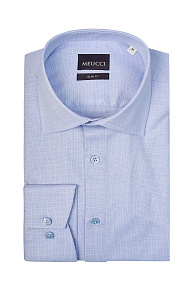 Рубашка светло-синяя с микродизайном  (SL 9020 R 0791 MIC/231126)