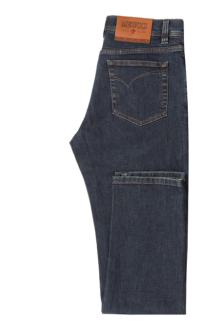 Мужские брендовые джинсы (slim fit) арт. SL 32/3333 Meucci (Италия) - фото. Цвет: Синий. Купить в интернет-магазине https://shop.meucci.ru
