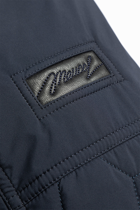 Утепленная стеганая куртка-бомбер  для мужчин бренда Meucci (Италия), арт. 8121 - фото. Цвет: Темно-синий. Купить в интернет-магазине https://shop.meucci.ru

