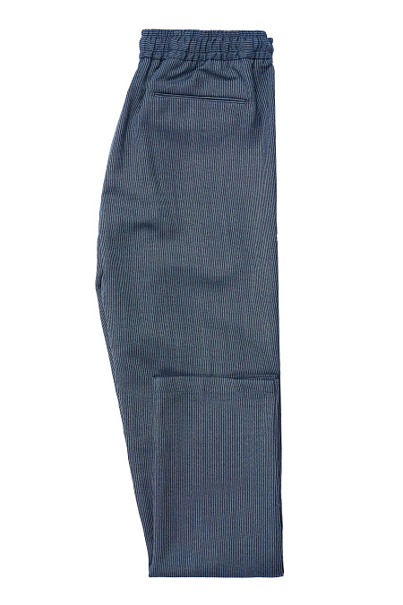 Мужские брюки из шерсти и льна в спортивном стиле  арт. RD 5827SP Indaco Meucci (Италия) - фото. Цвет: Синий. Купить в интернет-магазине https://shop.meucci.ru
