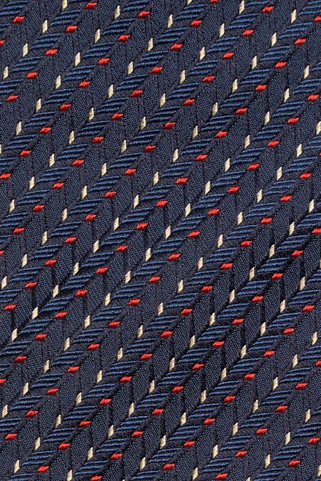 Темно-синий галстук из шелка с цветным орнаментом для мужчин бренда Meucci (Италия), арт. EKM212202-40 - фото. Цвет: Темно-синий, цветной орнамент. Купить в интернет-магазине https://shop.meucci.ru
