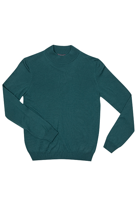 Шерстяной джемпер тёмно-зелёного цвета  для мужчин бренда Meucci (Италия), арт. 410LC20/21474 - фото. Цвет: Тёмно-зелёный. Купить в интернет-магазине https://shop.meucci.ru
