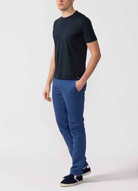 Мужские брендовые трикотажные синие брюки арт. 6M810 AC01 ZAFFIRO Meucci (Италия) - фото. Цвет: Синий. Купить в интернет-магазине https://shop.meucci.ru
