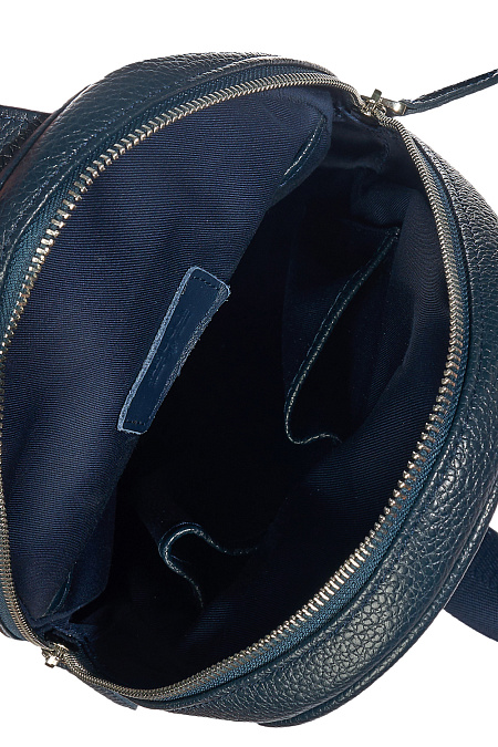 Сумка-слинг темно-синего цвета с ремнем через плечо  для мужчин бренда Meucci (Италия), арт. О-78188 Blue - фото. Цвет: Темно-синий. Купить в интернет-магазине https://shop.meucci.ru
