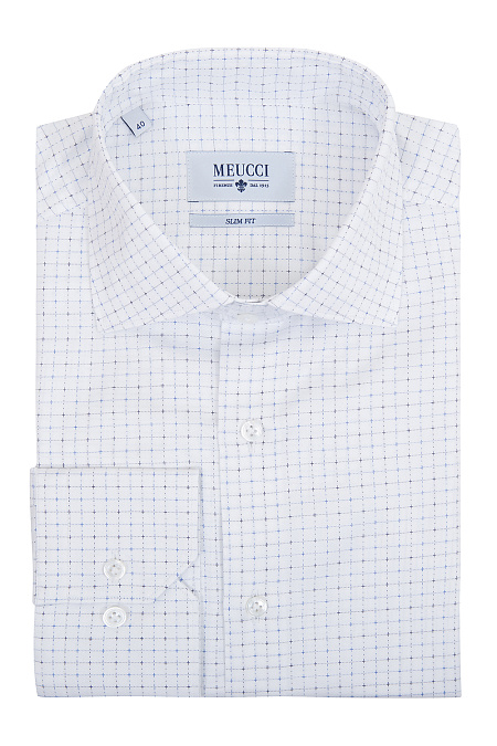 Модная мужская рубашка арт. SL 90102 R 12171/141244 от Meucci (Италия) - фото. Цвет: Белый. Купить в интернет-магазине https://shop.meucci.ru

