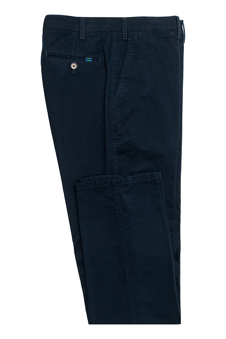 Мужские брендовые тёмно-синие брюки в стиле casual  арт. 1350/02570/502 Meucci (Италия) - фото. Цвет: Тёмно-синий. Купить в интернет-магазине https://shop.meucci.ru
