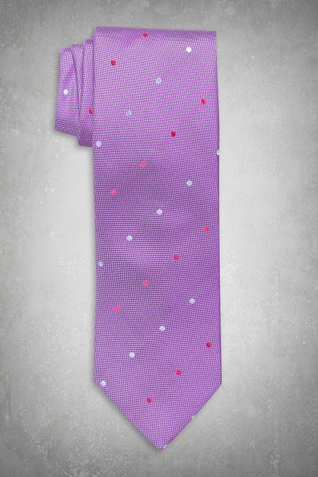 Сиреневый галстук с орнаментом для мужчин бренда Meucci (Италия), арт. 7045/2 8 см. - фото. Цвет: Сиреневый с орнаментом. Купить в интернет-магазине https://shop.meucci.ru

