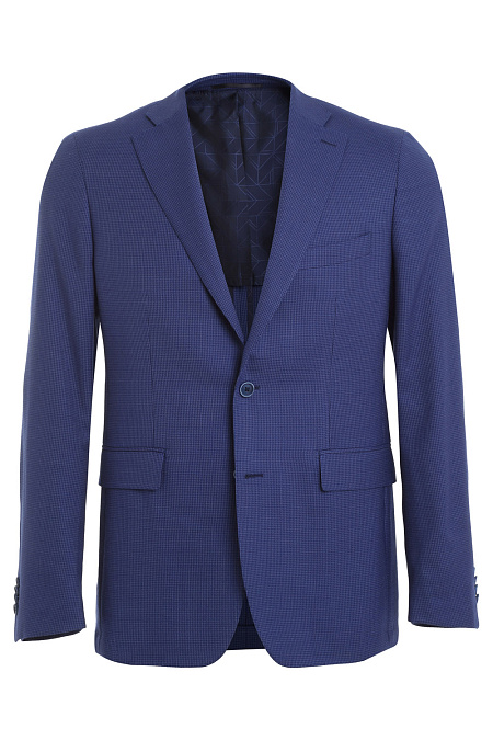 Шерстяной пиджак синего цвета с микродизайном для мужчин бренда Meucci (Италия), арт. MI 1200173/9019 - фото. Цвет: Синий, микродизайн. Купить в интернет-магазине https://shop.meucci.ru
