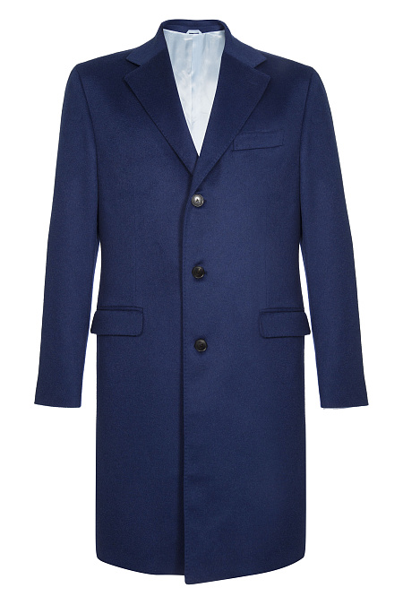 Пальто из верблюжьей шерсти синего цвета для мужчин бренда Meucci (Италия), арт. MI 5300191LP/11909 - фото. Цвет: Темно-синий. Купить в интернет-магазине https://shop.meucci.ru
