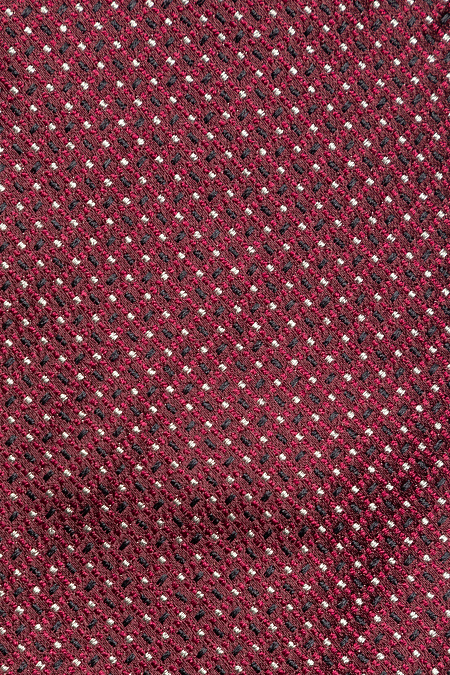 Бордовый галстук из шелка с мелким цветным орнаментом для мужчин бренда Meucci (Италия), арт. EKM212202-56 - фото. Цвет: Бордовый, цветной орнамент. Купить в интернет-магазине https://shop.meucci.ru
