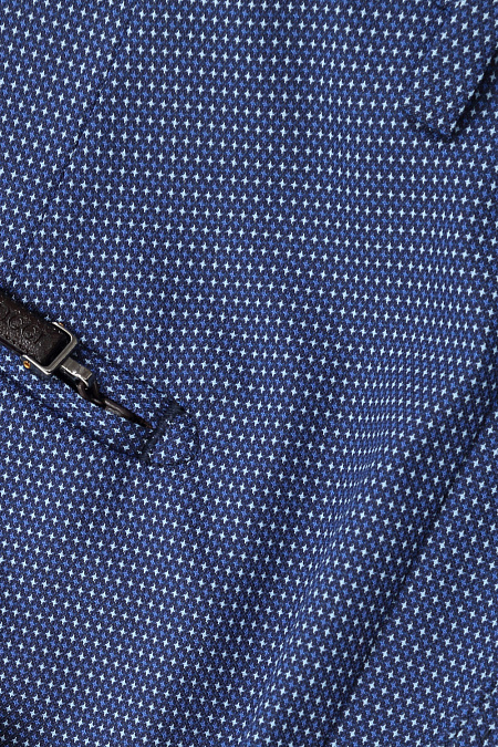 Мужские брендовые брюки арт. MZ9061/X BLUE Meucci (Италия) - фото. Цвет: Синий, микродизайн. Купить в интернет-магазине https://shop.meucci.ru
