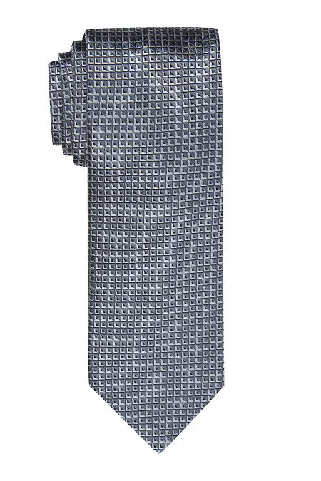 Серый галстук с микроузором для мужчин бренда Meucci (Италия), арт. 89110/5 - фото. Цвет: Серый, орнамент. Купить в интернет-магазине https://shop.meucci.ru
