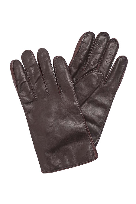 Коричневые кожаные перчатки для мужчин бренда Meucci (Италия), арт. ZU06BIS MORO - фото. Цвет: Коричневый. Купить в интернет-магазине https://shop.meucci.ru
