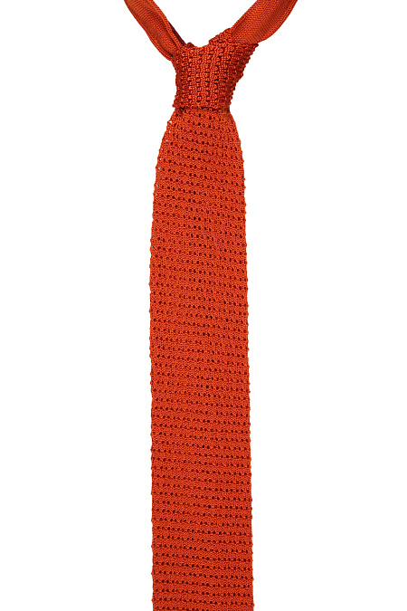вязанный галстук красного цвета для мужчин бренда Meucci (Италия), арт. 1295/10 - фото. Цвет: Красный. Купить в интернет-магазине https://shop.meucci.ru
