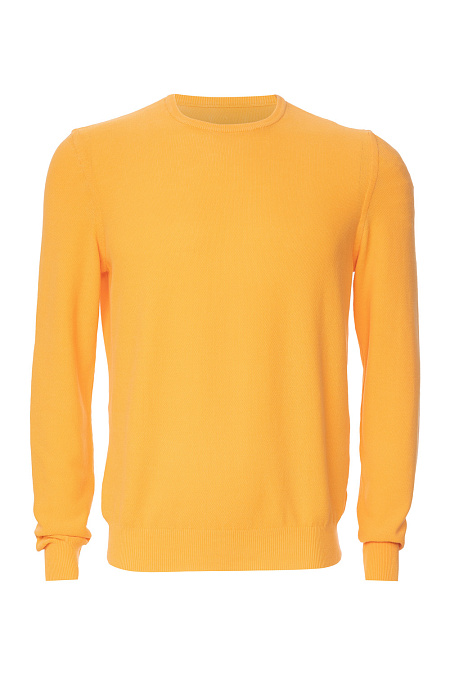 Хлопковый джемпер желтого цвета для мужчин бренда Meucci (Италия), арт. 58124/21419/132 - фото. Цвет: Желтый. Купить в интернет-магазине https://shop.meucci.ru
