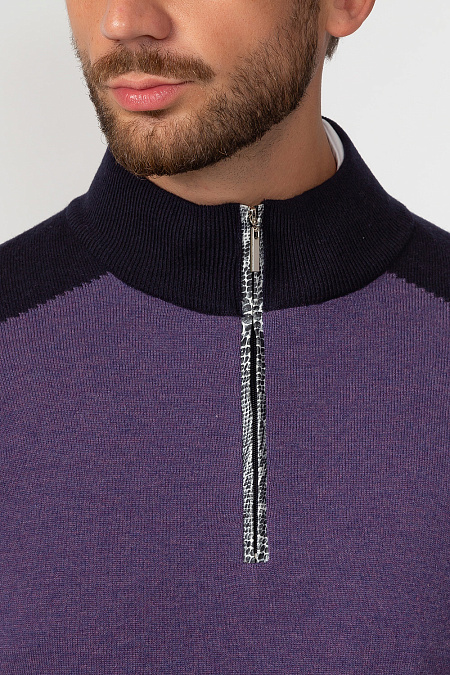 Джемпер для мужчин бренда Meucci (Италия), арт. 1533/02310/305 - фото. Цвет: Фиолетовый. Купить в интернет-магазине https://shop.meucci.ru
