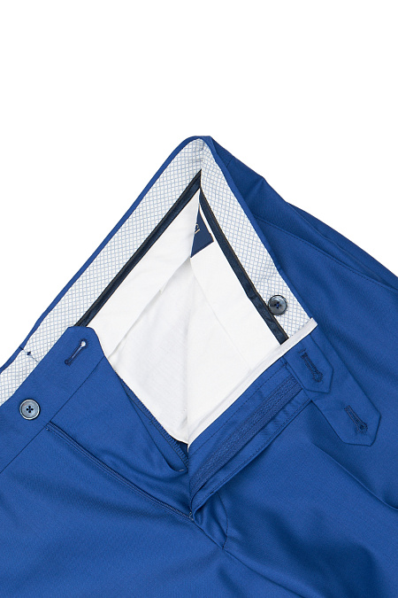 Мужские брендовые брюки арт. MI 30053/1119 Meucci (Италия) - фото. Цвет: Синий. Купить в интернет-магазине https://shop.meucci.ru
