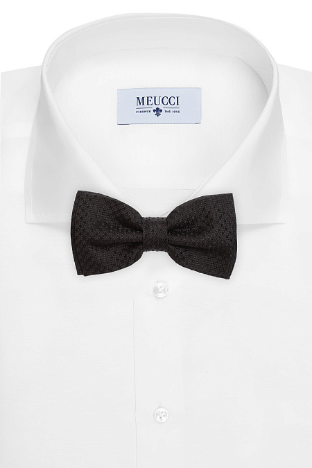 Бабочка черного цвета с микродизайном для мужчин бренда Meucci (Италия), арт. J1432/2 - фото. Цвет: Черный. Купить в интернет-магазине https://shop.meucci.ru
