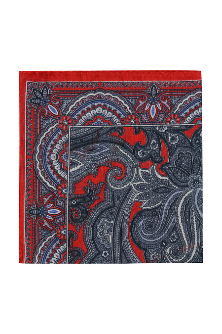 Платок для мужчин бренда Meucci (Италия), арт. 7291/4 - фото. Цвет: Красный с орнаментом. Купить в интернет-магазине https://shop.meucci.ru
