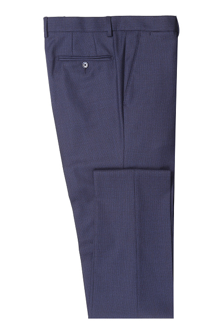 Мужские брендовые классические брюки серого-синего цвета из шерсти арт. MI 2200181/9031 Meucci (Италия) - фото. Цвет: Серо-синий. Купить в интернет-магазине https://shop.meucci.ru
