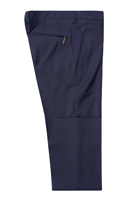 Мужские классические брюки из шерсти  арт. AN 9365 Grey Meucci (Италия) - фото. Цвет: Серо-синий. Купить в интернет-магазине https://shop.meucci.ru
