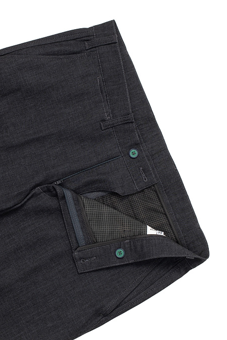 Мужские брендовые брюки тёмно-серого цвета  арт. 1350/02470/412 Meucci (Италия) - фото. Цвет: Тёмно-серый. Купить в интернет-магазине https://shop.meucci.ru
