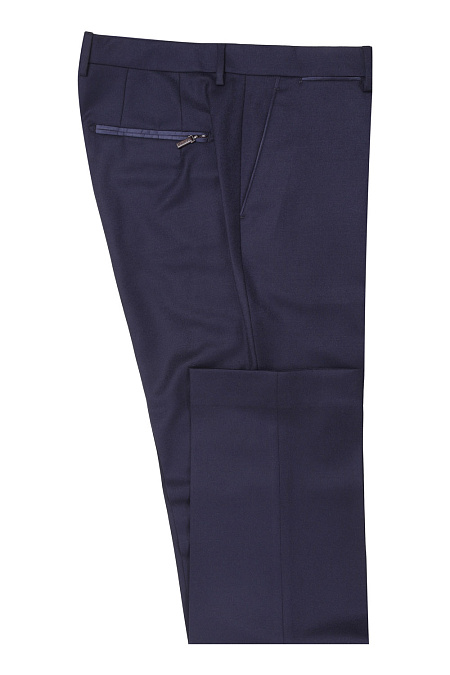 Мужские брендовые брюки арт. VB8996 NAVY Meucci (Италия) - фото. Цвет: Темно-синий, микродизайн. Купить в интернет-магазине https://shop.meucci.ru
