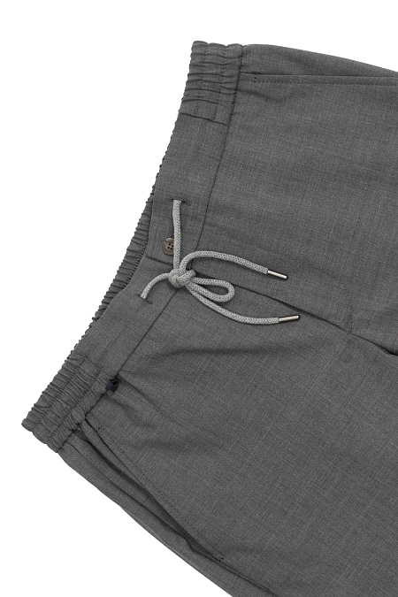 Мужские брендовые брюки из тонкой шерсти серого цвета арт. FA 1755XSP SMOKE Meucci (Италия) - фото. Цвет: Серый. Купить в интернет-магазине https://shop.meucci.ru
