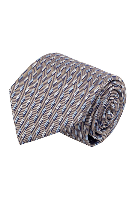 Серый галстук с мелким орнаментом для мужчин бренда Meucci (Италия), арт. 44183/5 - фото. Цвет: Серый. Купить в интернет-магазине https://shop.meucci.ru
