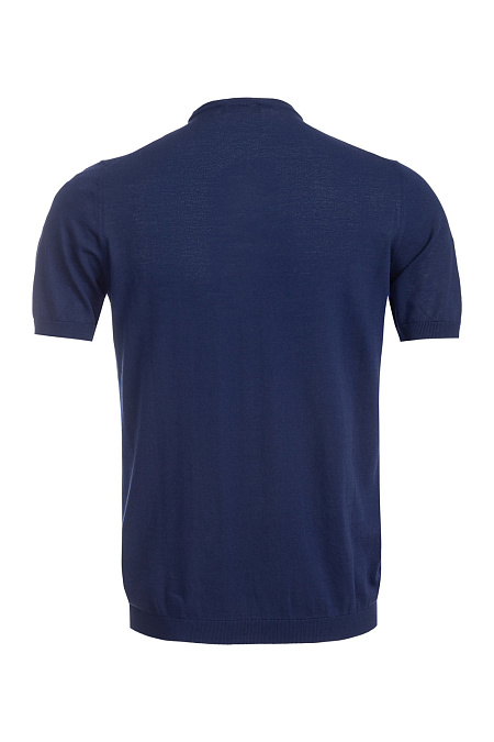 Хлопковая футболка темно-синего цвета для мужчин бренда Meucci (Италия), арт. 43154/20731/578 - фото. Цвет: Темно-синий. Купить в интернет-магазине https://shop.meucci.ru
