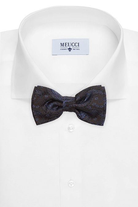 Бабочка для мужчин бренда Meucci (Италия), арт. J1426/1 - фото. Цвет: Коричневый/синий. Купить в интернет-магазине https://shop.meucci.ru

