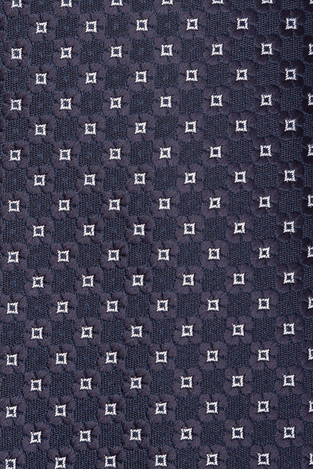 Синий галстук с орнаментом для мужчин бренда Meucci (Италия), арт. 03202006-37 - фото. Цвет: Синий с орнаментом. Купить в интернет-магазине https://shop.meucci.ru
