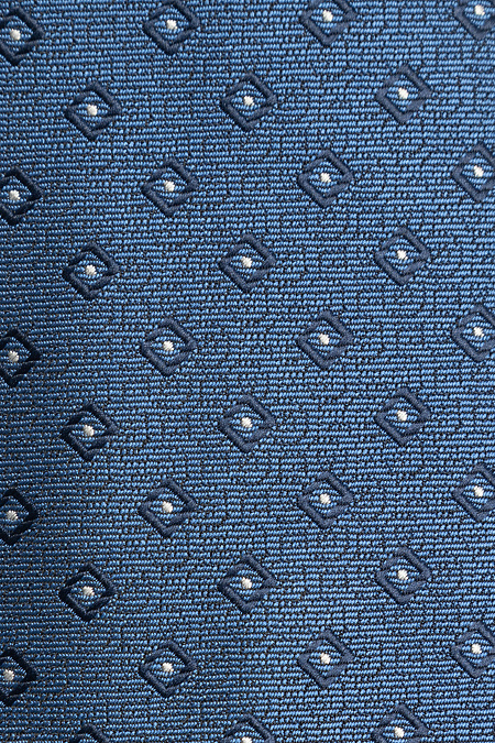 Галстук синего цвета с орнаментом для мужчин бренда Meucci (Италия), арт. EKM212202-81 - фото. Цвет: Синий с орнаментом. Купить в интернет-магазине https://shop.meucci.ru
