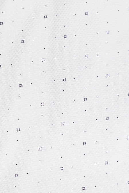 Модная мужская рубашка белого цвета с орнаментом арт. SL 9020 R PAT 0891/182078 от Meucci (Италия) - фото. Цвет: Белый с орнаментом. Купить в интернет-магазине https://shop.meucci.ru

