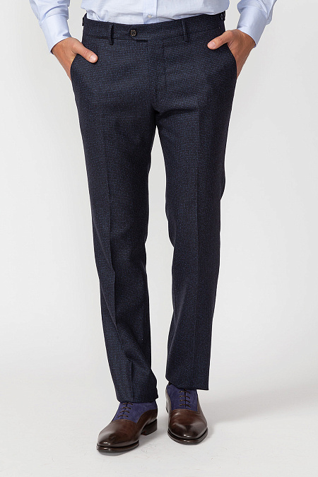 Мужские брендовые брюки арт. AN4326 NAVY Meucci (Италия) - фото. Цвет: Тёмно-синий. Купить в интернет-магазине https://shop.meucci.ru
