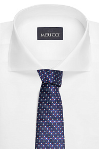 Синий галстук с мелким цветным орнаментом (EKM212202-106)