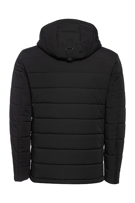 Утепленная стеганая куртка с капюшоном  для мужчин бренда Meucci (Италия), арт. 7047 - фото. Цвет: Темно-синий. Купить в интернет-магазине https://shop.meucci.ru
