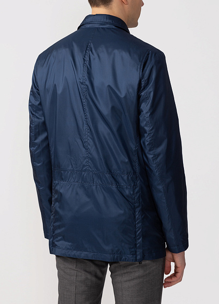 Демисезонная куртка из шелка для мужчин бренда Meucci (Италия), арт. 12792 - фото. Цвет: Синий. Купить в интернет-магазине https://shop.meucci.ru
