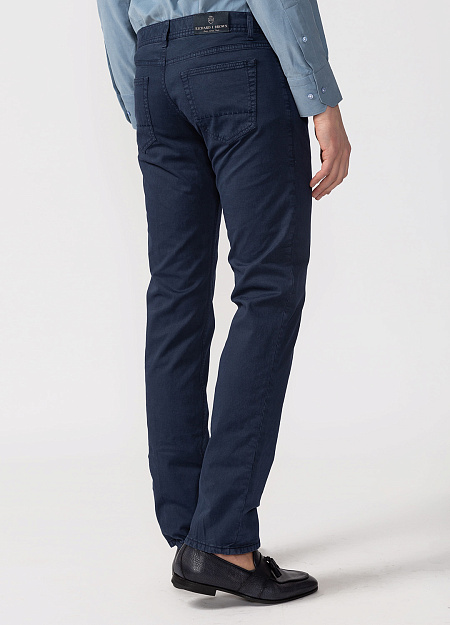 Мужские брендовые темно-синие джинсы арт. T135 TRZ/670 Meucci (Италия) - фото. Цвет: Темно-синий. Купить в интернет-магазине https://shop.meucci.ru
